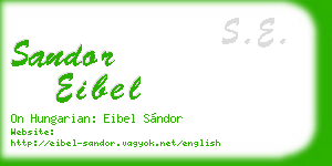 sandor eibel business card